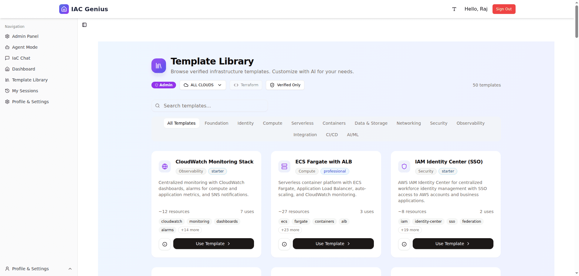 Browse the Template Library